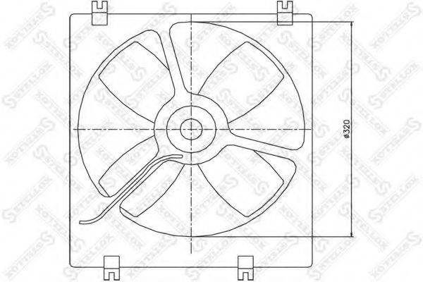 Вентилятор, охолодження двигуна STELLOX 29-99132-SX