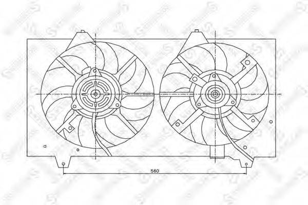 Вентилятор, охлаждение двигателя STELLOX 29-99145-SX