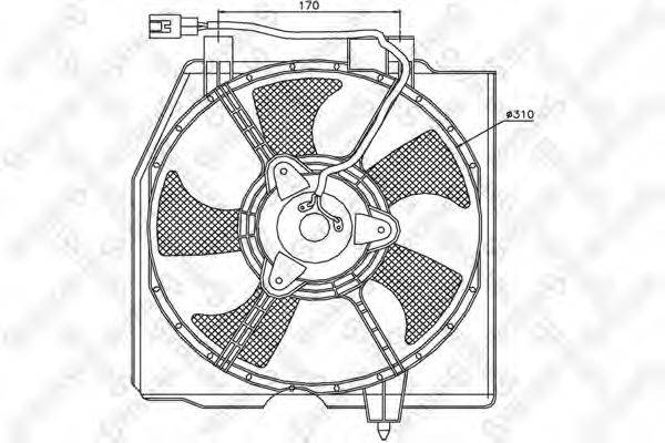 Вентилятор, охолодження двигуна STELLOX 29-99146-SX