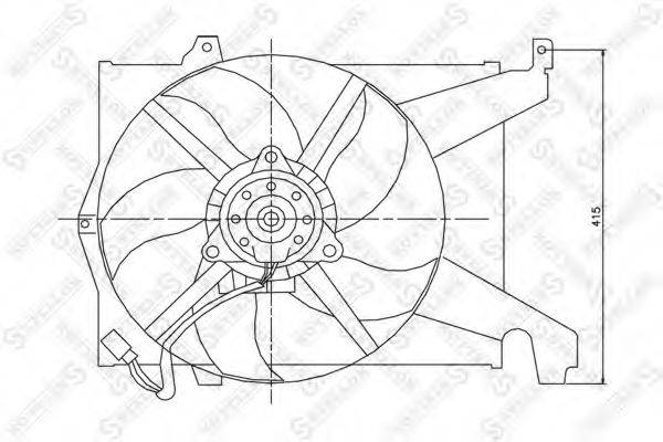 Вентилятор, охлаждение двигателя STELLOX 29-99168-SX