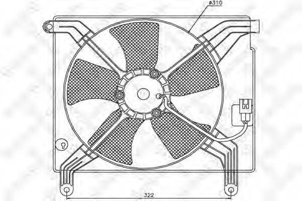 Вентилятор, охолодження двигуна STELLOX 29-99178-SX