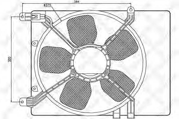 Вентилятор, охлаждение двигателя STELLOX 29-99179-SX