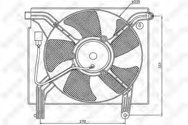 Вентилятор, охолодження двигуна STELLOX 29-99180-SX