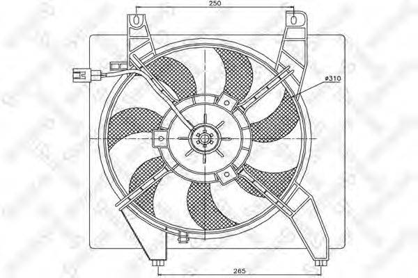 Вентилятор, охолодження двигуна STELLOX 29-99183-SX