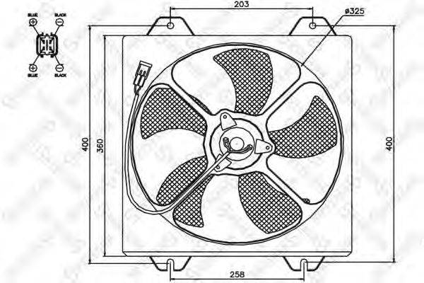 Вентилятор, охлаждение двигателя STELLOX 29-99218-SX