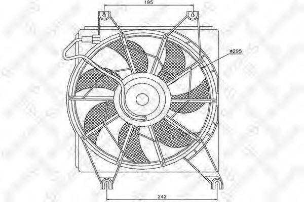 Вентилятор, охолодження двигуна STELLOX 29-99231-SX