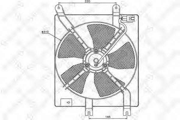 Вентилятор, охолодження двигуна STELLOX 29-99252-SX