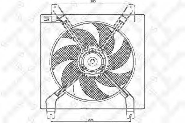 Вентилятор, охолодження двигуна STELLOX 29-99254-SX