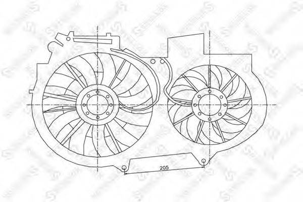 Вентилятор, охолодження двигуна STELLOX 29-99272-SX
