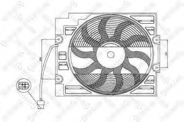 Вентилятор, охолодження двигуна STELLOX 29-99331-SX