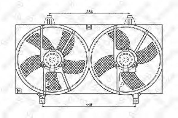 Вентилятор, охолодження двигуна STELLOX 29-99351-SX