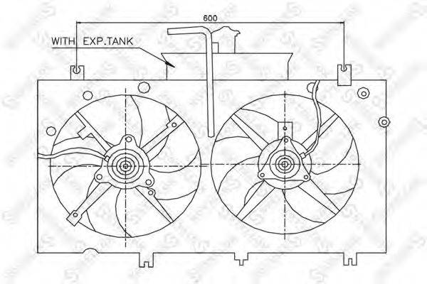 Вентилятор, охлаждение двигателя STELLOX 29-99355-SX