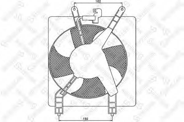Вентилятор, охлаждение двигателя STELLOX 29-99357-SX