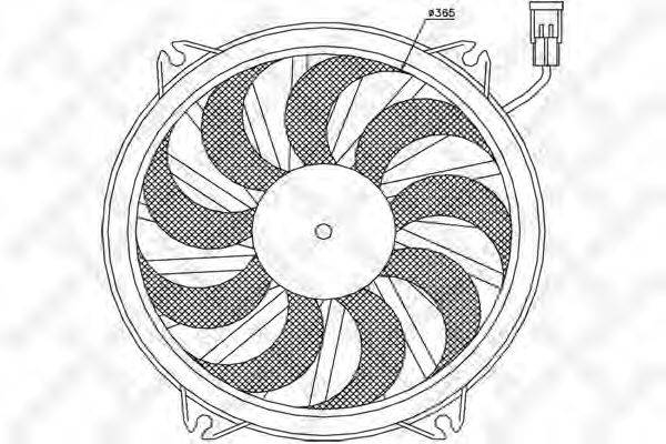 Вентилятор, охолодження двигуна STELLOX 29-99370-SX
