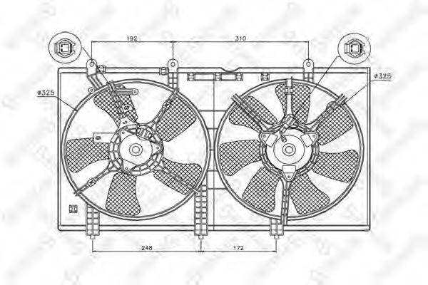 Вентилятор, охолодження двигуна STELLOX 29-99381-SX