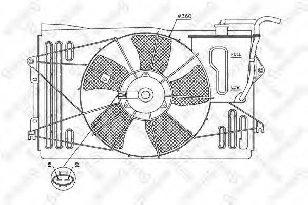 Вентилятор, охолодження двигуна STELLOX 29-99393-SX