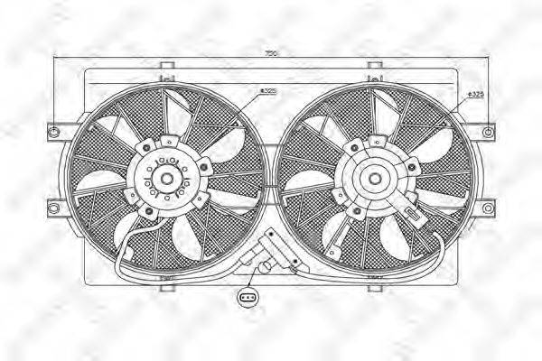 Вентилятор, охлаждение двигателя STELLOX 29-99429-SX