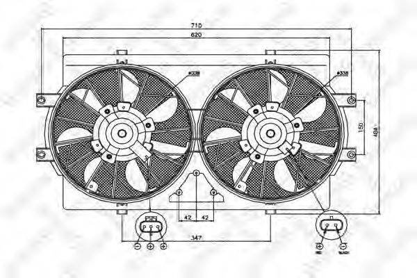 Вентилятор, охолодження двигуна STELLOX 29-99430-SX