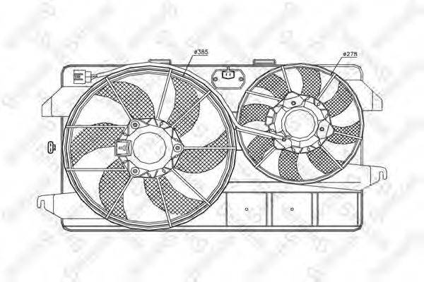 Вентилятор, охолодження двигуна STELLOX 29-99440-SX