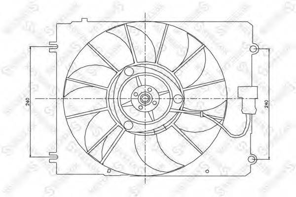 Вентилятор, охолодження двигуна STELLOX 29-99445-SX