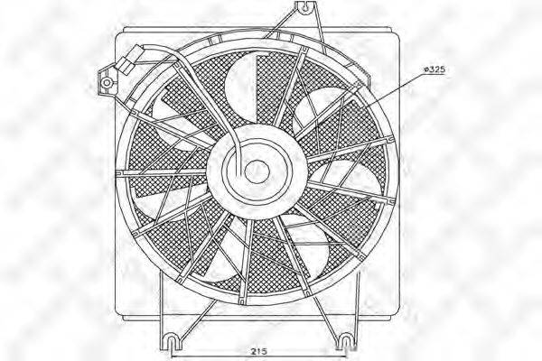 Вентилятор, охлаждение двигателя STELLOX 29-99450-SX