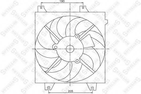 Вентилятор, охолодження двигуна STELLOX 29-99467-SX
