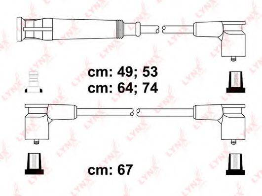 LYNXAUTO SPC1407 Комплект дротів запалення