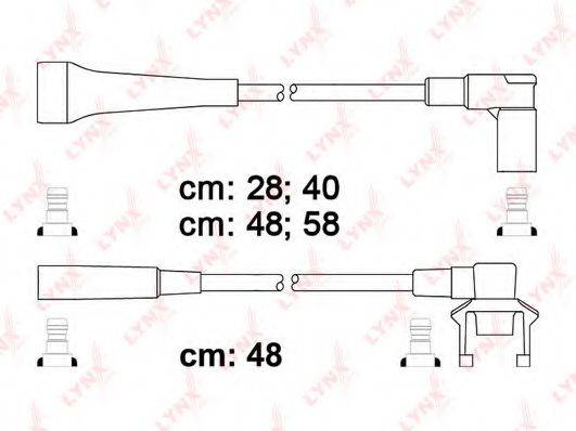 LYNXAUTO SPC7802 Комплект дротів запалення