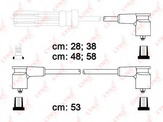 LYNXAUTO SPC7813 Комплект дротів запалення