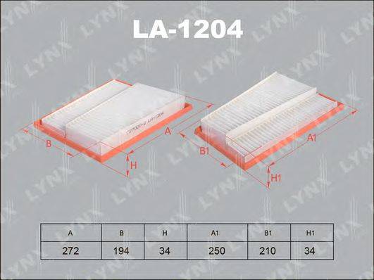 LYNXAUTO LA1204 Воздушный фильтр