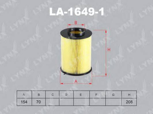 Повітряний фільтр LYNXAUTO LA-1649-1