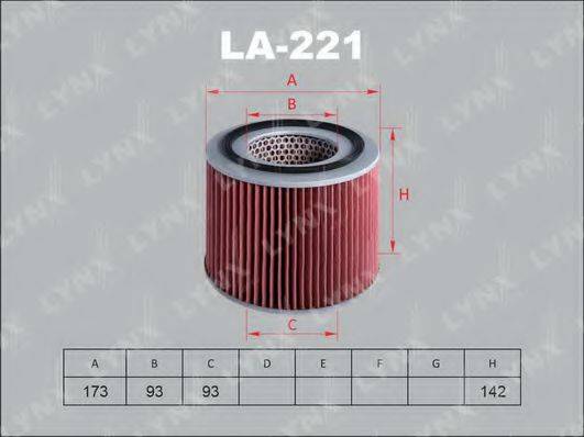 LYNXAUTO LA221 Воздушный фильтр