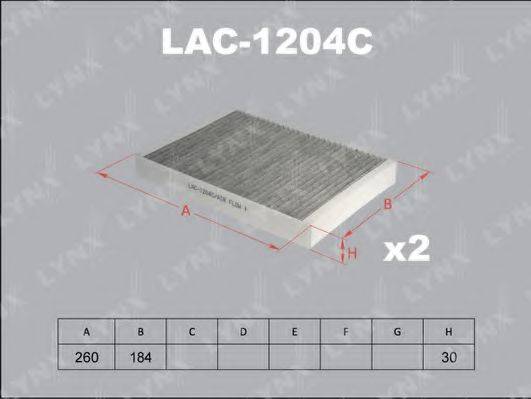 Фільтр, повітря у внутрішньому просторі LYNXAUTO LAC-1204C
