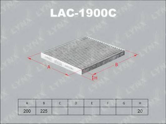Фільтр, повітря у внутрішньому просторі LYNXAUTO LAC-1900C