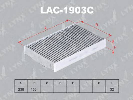 Фильтр, воздух во внутренном пространстве LYNXAUTO LAC-1903C
