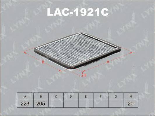 Фільтр, повітря у внутрішньому просторі LYNXAUTO LAC-1921C