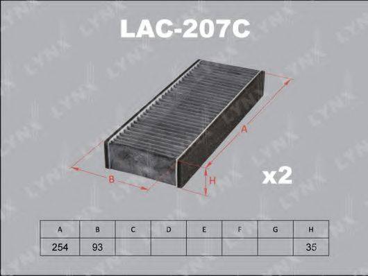 Фільтр, повітря у внутрішньому просторі LYNXAUTO LAC-207C
