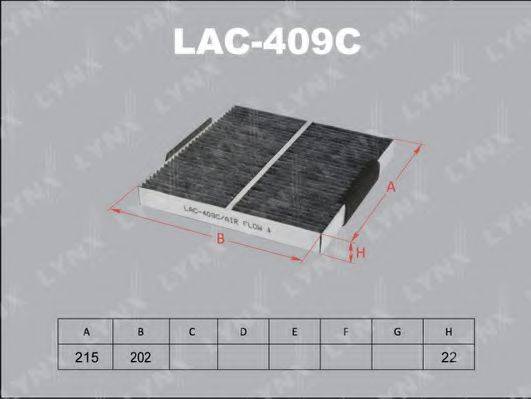 Фільтр, повітря у внутрішньому просторі LYNXAUTO LAC-409C