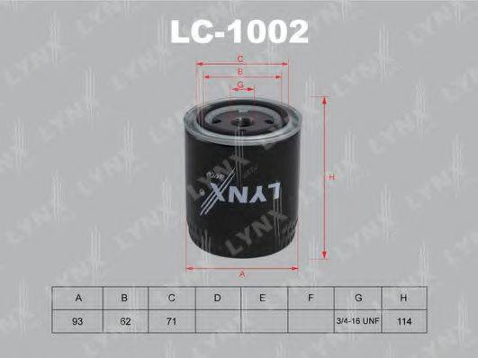 Масляний фільтр LYNXAUTO LC-1002