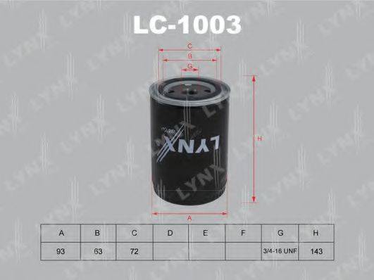 Масляний фільтр LYNXAUTO LC-1003