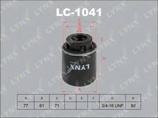 Масляный фильтр LYNXAUTO LC-1041