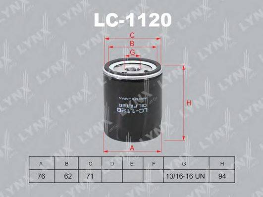 Масляний фільтр LYNXAUTO LC-1120