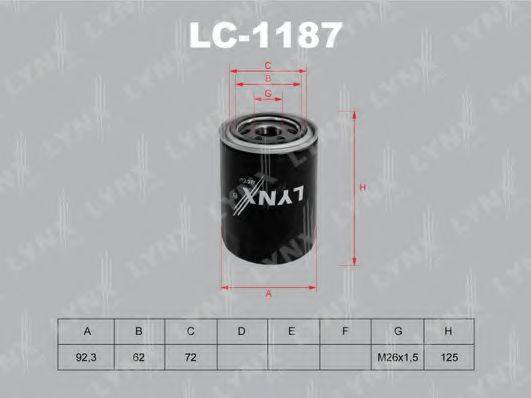 Масляний фільтр LYNXAUTO LC-1187