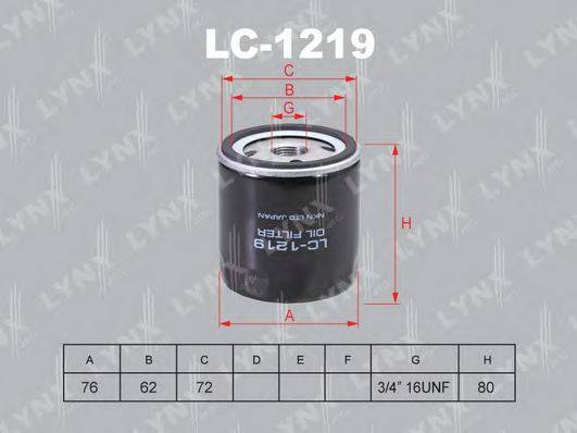 LYNXAUTO LC1219 Масляный фильтр