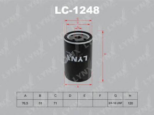 LYNXAUTO LC1248 Масляный фильтр