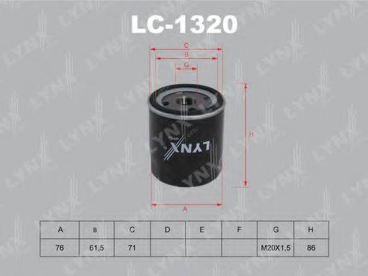 Масляний фільтр LYNXAUTO LC-1320