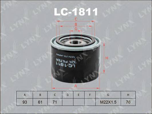 LYNXAUTO LC1811 Масляный фильтр