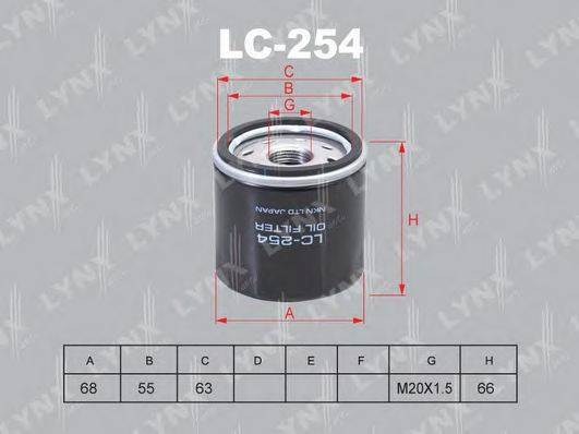 Масляний фільтр LYNXAUTO LC-254