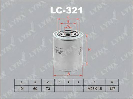 Масляний фільтр LYNXAUTO LC-321