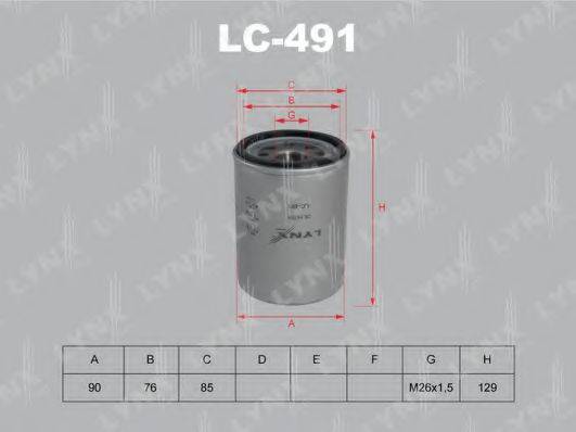 Масляний фільтр LYNXAUTO LC-491